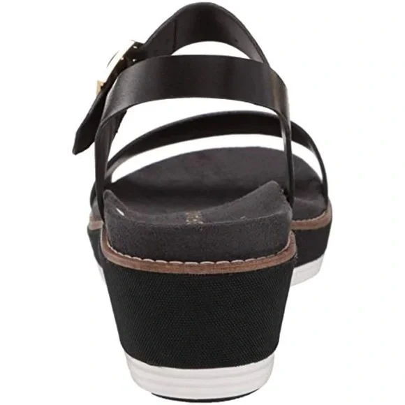 Cole Haan Black and White Platform Sandals - Picture 4 of 6